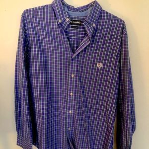 Chaps purple long sleeve button down